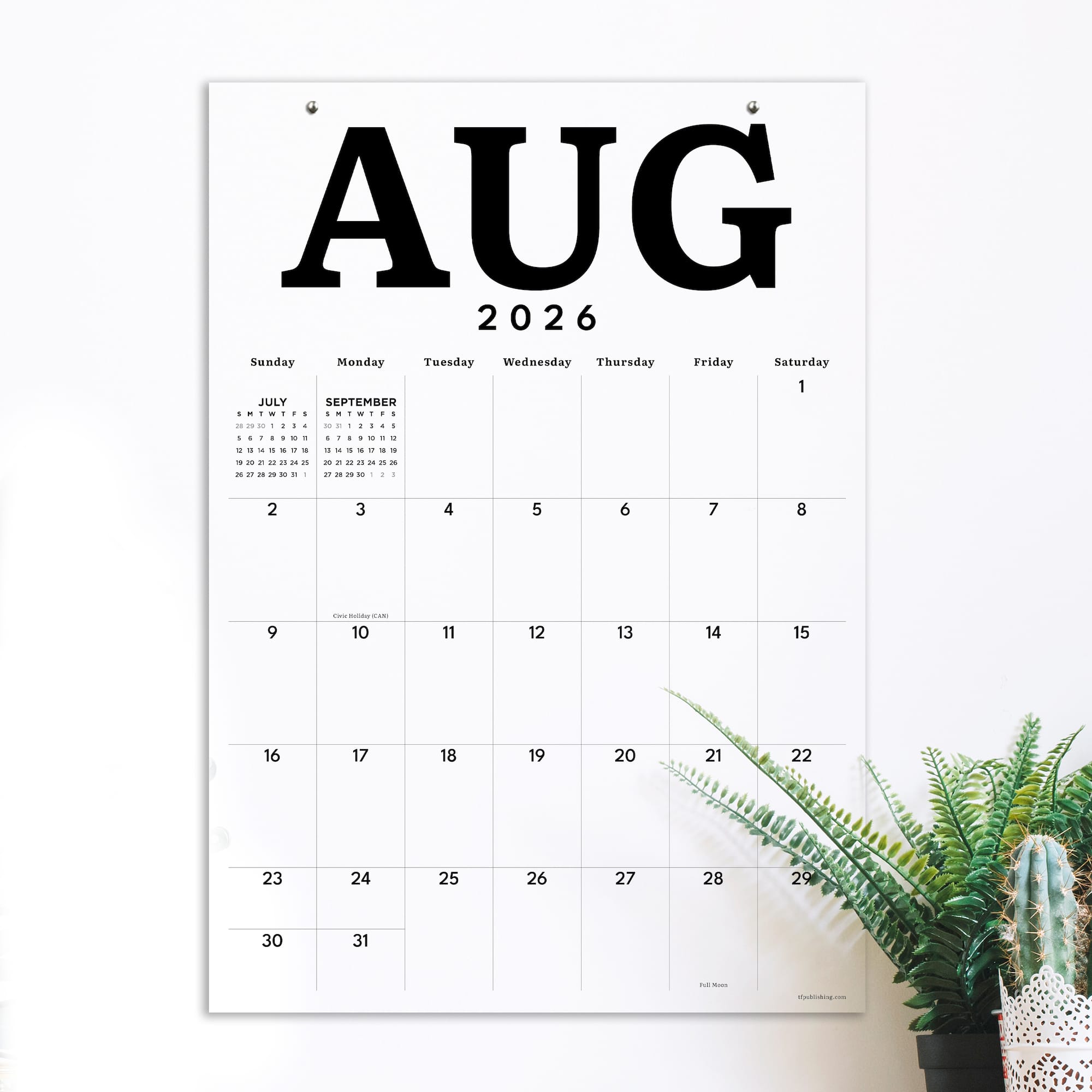 TF Publishing Medium 2026-27 Art Poster Wall Calendar